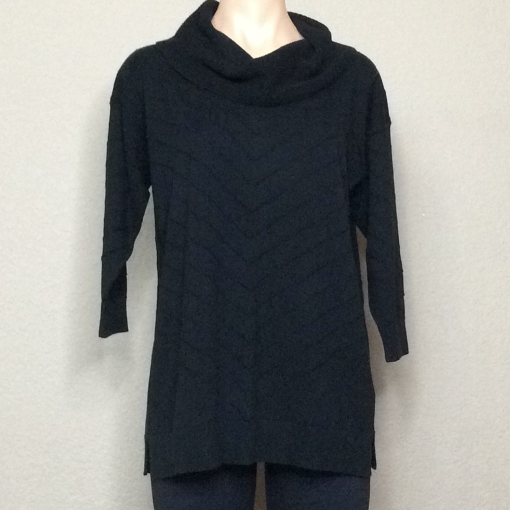 Leo & Nicole Cowl Neck 3/4 Sleeve Sweater Womens L